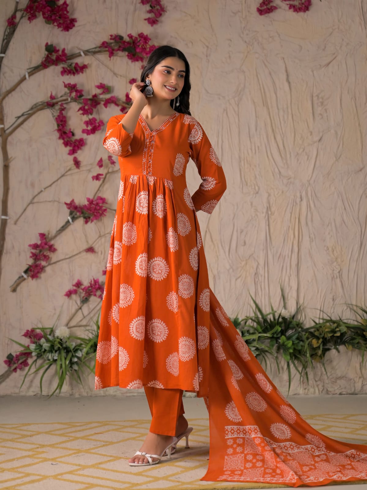 Adaa Premium Printed Cotton Kurta Set