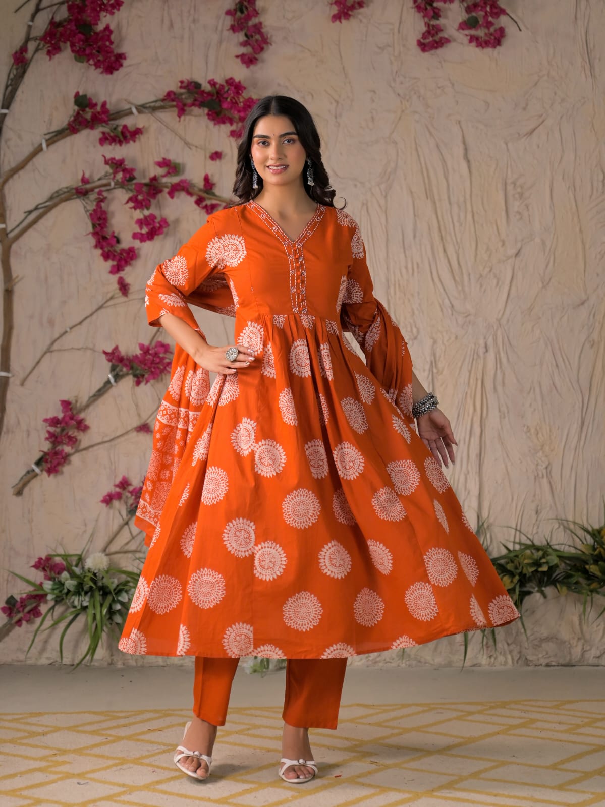 Adaa Premium Printed Cotton Kurta Set