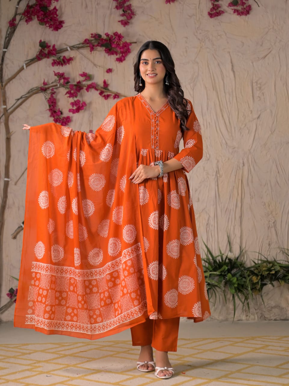 Adaa Premium Printed Cotton Kurta Set