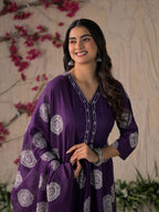 Adaa Premium Printed Cotton Kurta Set