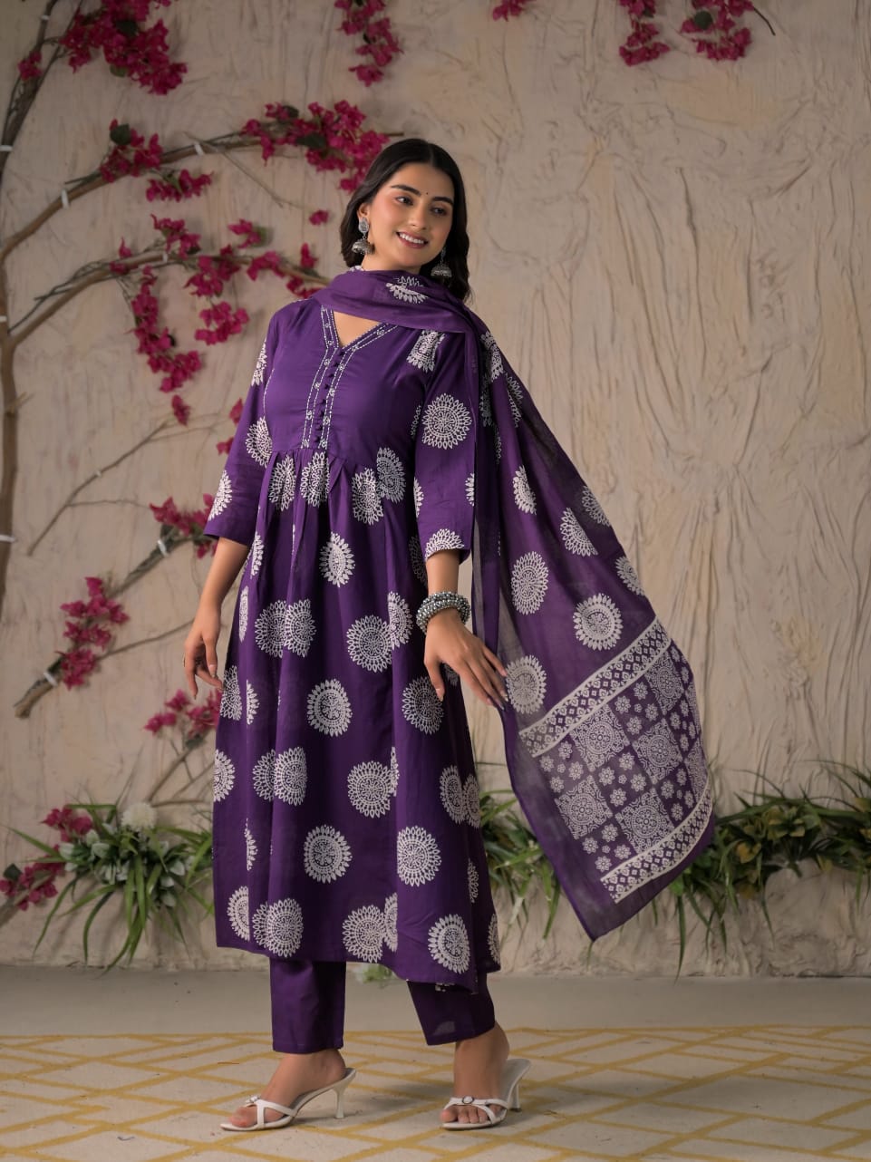 Adaa Premium Printed Cotton Kurta Set