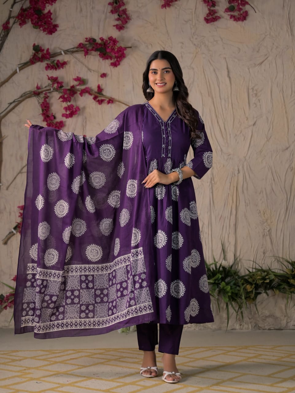Adaa Premium Printed Cotton Kurta Set