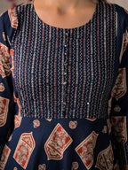 Devika Premium Temple Print Cotton Kurta Set