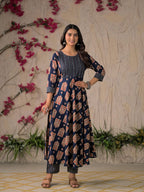 Devika Premium Temple Print Cotton Kurta Set