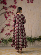 Devika Premium Temple Print Cotton Kurta Set