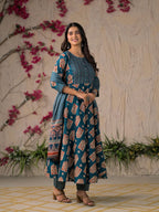 Devika Premium Temple Print Cotton Kurta Set