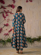 Devika Premium Temple Print Cotton Kurta Set