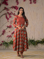 Devika Premium Temple Print Cotton Kurta Set