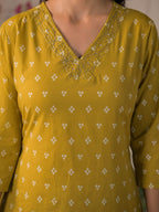 Gulabo Premium Bandhej Cotton Kurta Set