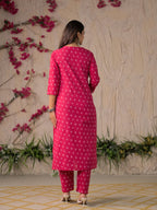 Gulabo Premium Bandhej Cotton Kurta Set