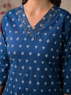Gulabo Premium Bandhej Cotton Kurta Set